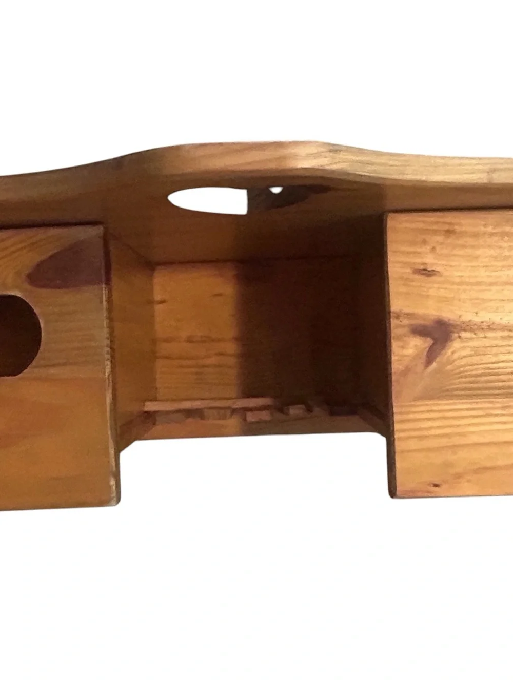 VTG 90s Country Wooden Heart Shelf with Picket Fence Accent